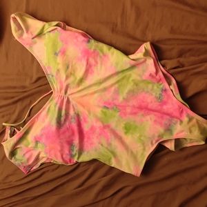 Tie dye bathing suit